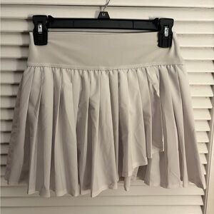 Aerie Cream Pleated Skirt